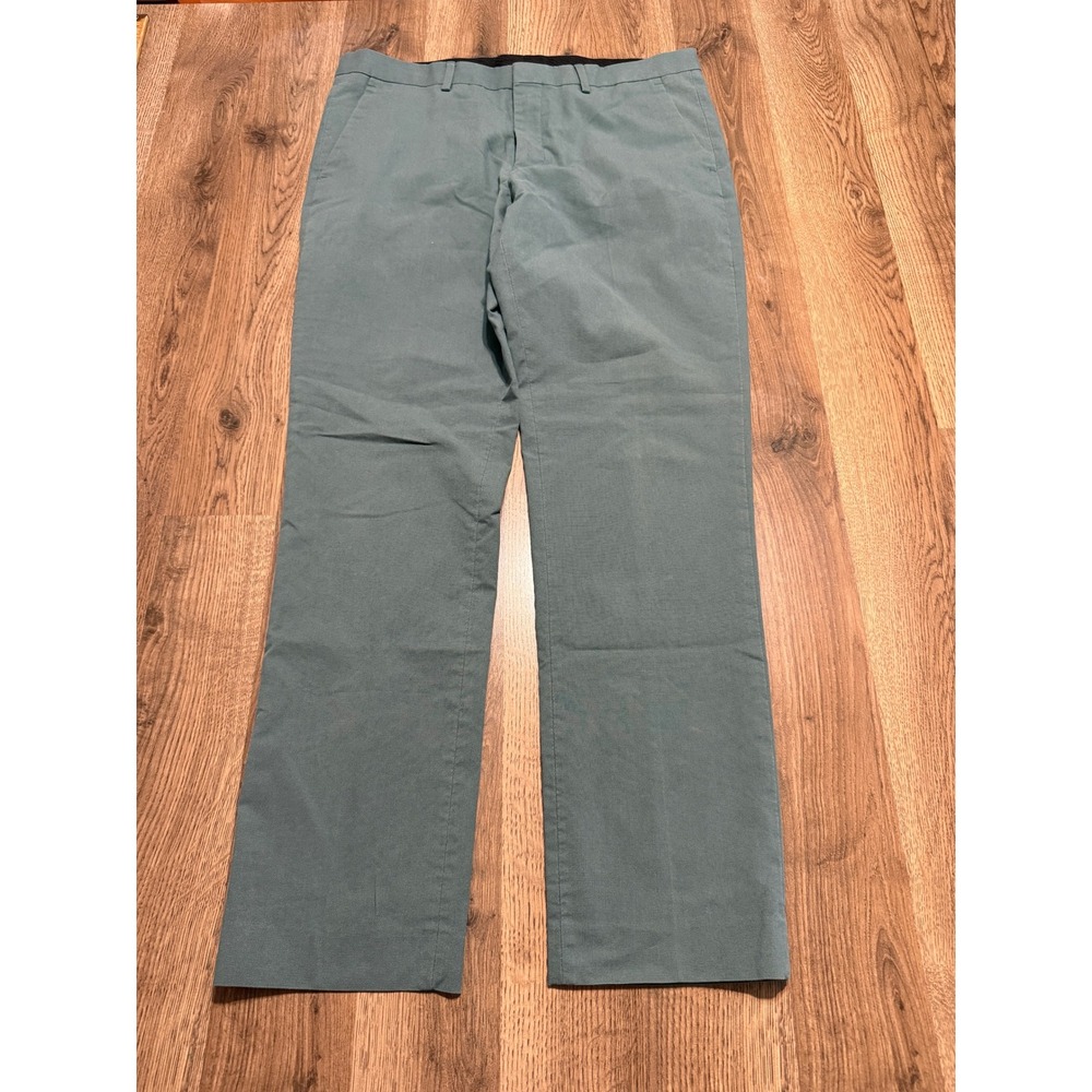 Express Pants Mens Size 32x32 Green Chino Extra Slim Cotton Blend Stretch